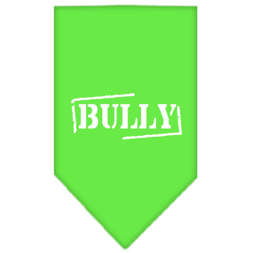 Bully Screen Print Bandana Lime Green Large